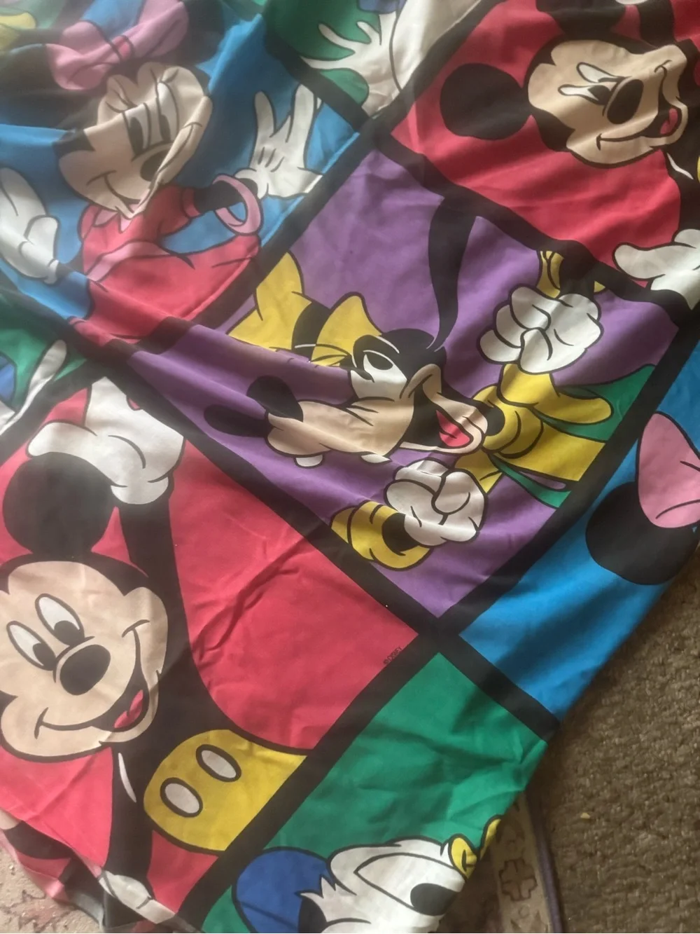 Disney Mickey & Friends Colorblock Sheet - Bright Multi twin